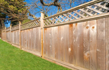 Wood privacy fence