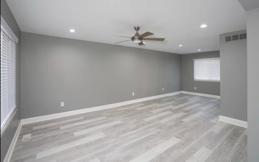 Finished interior renovation