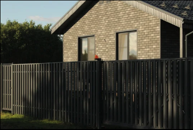 Wood privacy fence installation